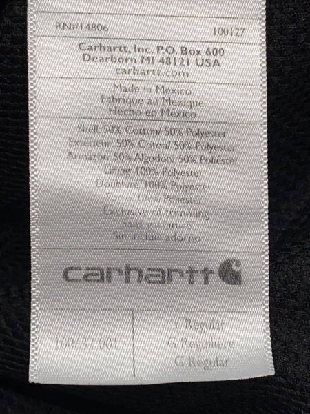 Carhartt(カーハート) / ジップパーカー/L/コットン/BLK/100632