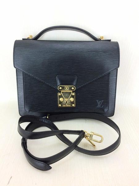 LOUIS VUITTON / ハンドバッグ/レザー/BLK/M52792 LOUIS VUITTON(ルイヴィトン) / モンソー_エピ/レザー/BLK/M52792/鍵付