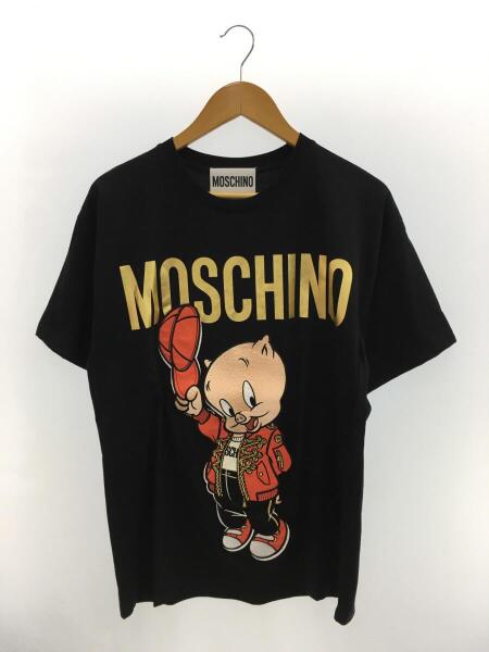 MOSCHINO(モスキーノ) / Tシャツ/XS/コットン/BLK/無地/×ポーキー 