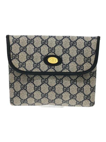 GUCCI(グッチ) / ポーチ/PVC/GRY/総柄/68・039・4494/ロゴマーク欠損