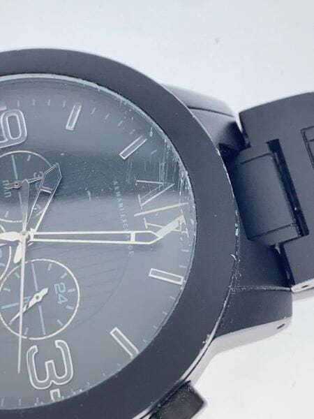 さ ARMANI EXCHANGE◇クォーツ腕時計/アナログ/ステンレス/ブラック