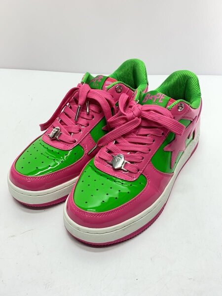 A BATHING APE / ローカットスニーカー/26cm/GRN/エナメル/OZXSHM1913030 A BATHING APE(アベイシングエイプ) / ローカットスニーカー/26cm/GRN