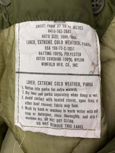 US.ARMY(ユーエスアーミー) / コート/--/コットン/KHK/M-65/フィッシュ