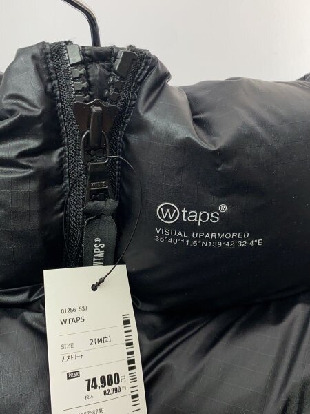 ★様WTAPS 232BRDT-JKM05 ダウン風ジャケット　01/S WTAPS(ダブルタップス) / ダウンジャケット/2/ナイロン/BLK/無地