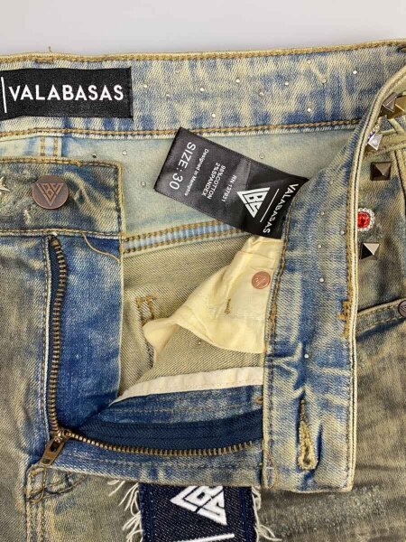 VALABASAS(バラバサス) / スタッズ/ユーズド加工/フレア/ボトム/29 