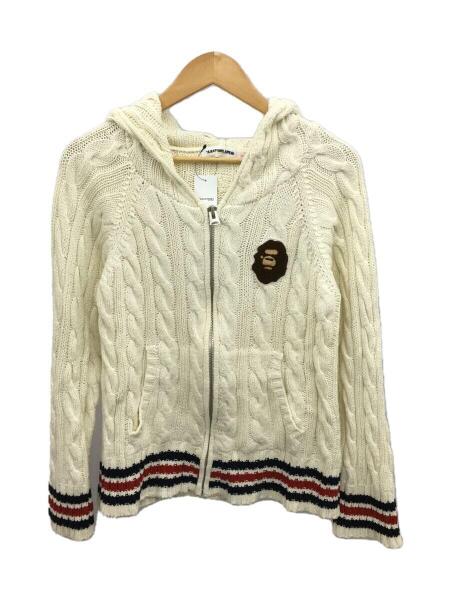 A BATHING APE(アベイシングエイプ) / ケーブルニットジップパーカー/S 
