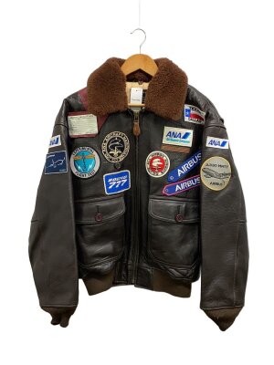 AVIREX AC-17755 レザージャケット 40 IN AVIREX(アヴィレックス) / B-6/フライトジャケット/40/羊革/BRW/AC