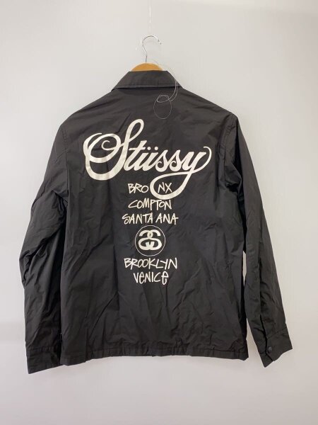 STUSSY(ステューシー) / コーチジャケット/S/ナイロン/BLK/無地