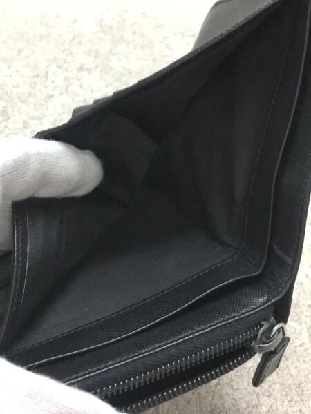 ✨付属品完備✨PRADA 二つ折り　財布　サフィアーノ　ラウンドジップ　ブラック PRADA(プラダ) / ラウンドジップ2つ折り財布/サフィアーノ/BLK | 中古