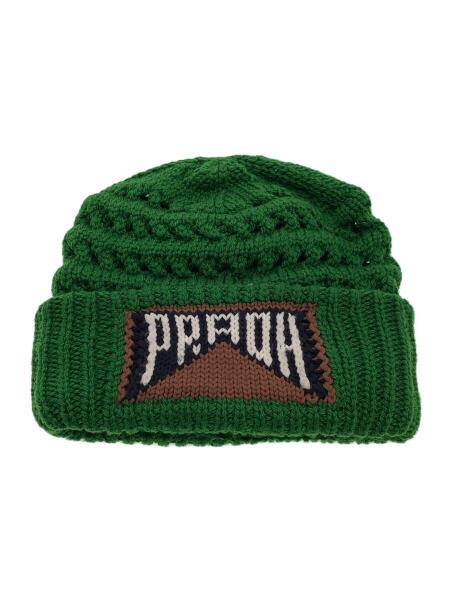 PRADA(プラダ) / ロゴニットキャップ/S/ウール/GRN/レディース/1TJ5 