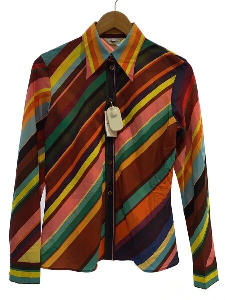 ポールスミス　ポリエステル長袖シャツ！！ Paul Smith ポールスミス 総柄 シャツ 長袖 40 ペイズリー