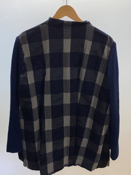HAI SPORTING GEAR / 袖切替/ジャケット/M/ウール/NVY/チェック/655025 HAI SPORTING GEAR(ハイスポーティングギア) / 袖切替/ジャケット/M