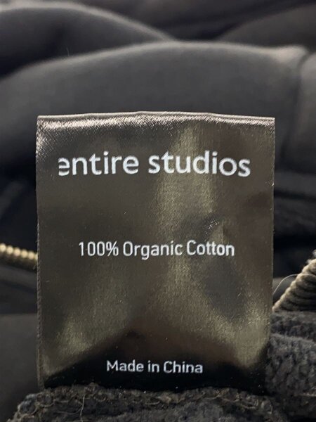 entire studios(エンタイアスタジオ) / CROPPED FULL ZIP WASHED BLACK