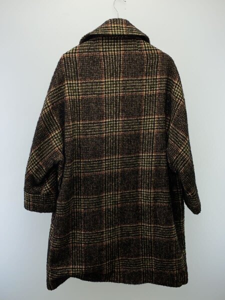 極美品✨定価8.5万 別注 ティッカ チェックテントコート モヘヤアルパカ