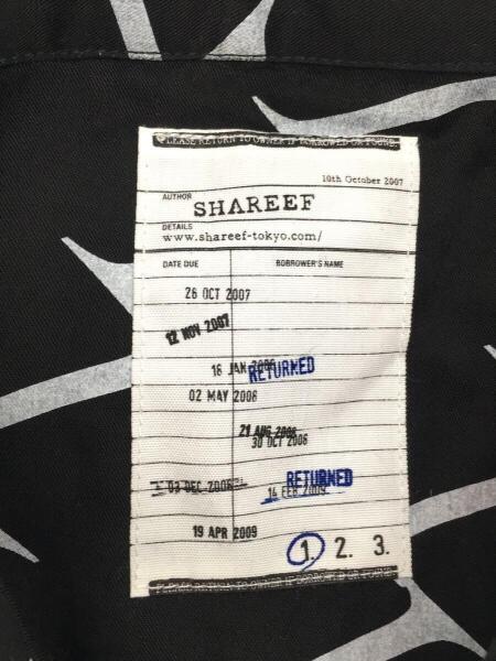 専用》SHAREEF 2018ss シャツ　サイズ1 ホワイト SHAREEF(シャリーフ) / 2018SS STRIPE SS BIG SHIRTS/1/テンセル/BLK