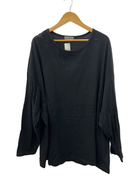 YOHJI YAMAMOTO(ヨウジヤマモト) / 18AW/長袖Tシャツ/3/コットン/BLK 