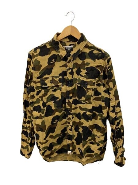 A BATHING APE(アベイシングエイプ) / 長袖シャツ/M/コットン/KHK 