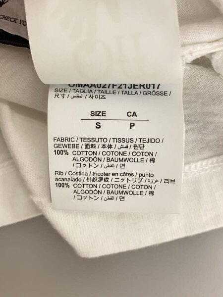 OFF-WHITE(オフホワイト) / Tシャツ/S/コットン/WHT/OMAA027F21JER017