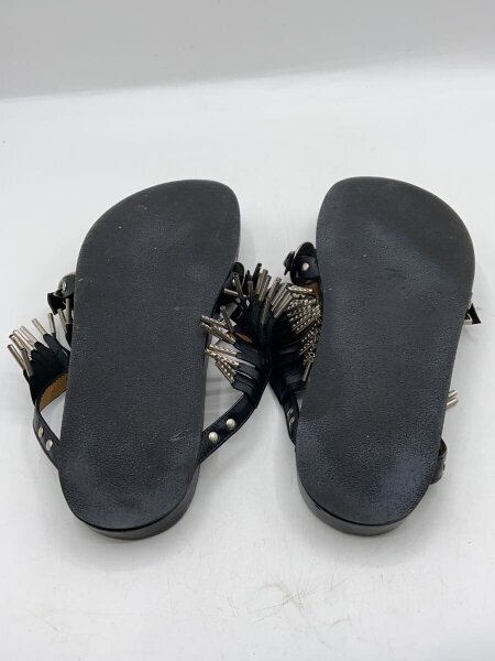 TOGA PULLA / l Embellished Fringeサンダル/37/ブラック TOGA PULLA(トーガプラ) / Metal Embellished Fringeサンダル/37