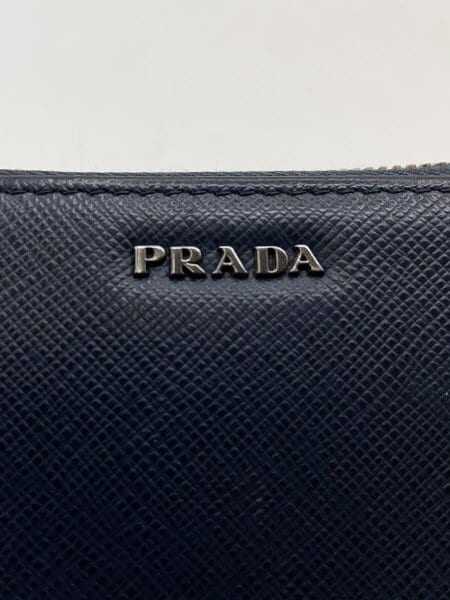 PRADA ネイビー レザー 財布 PRADA（プラダ） 長財布 ラウンドファスナー レーシングカー
