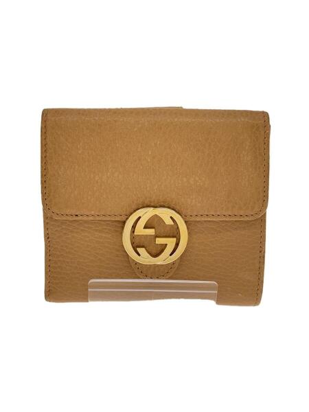 GUCCI(グッチ) / 3つ折り財布/--/BEG/ベージュ/GGロゴ/無地/レディース 