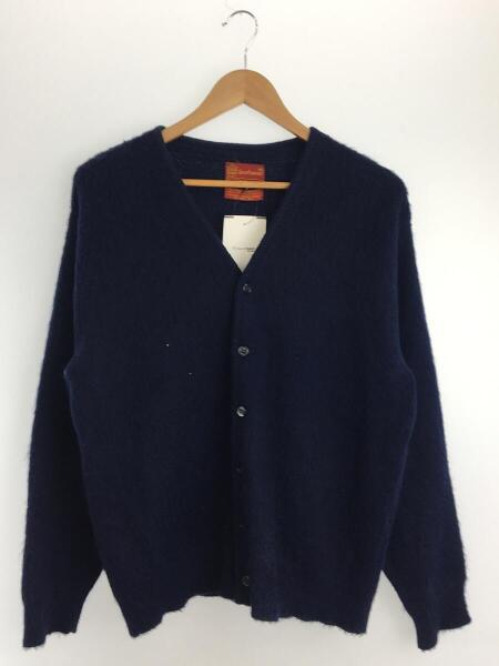 sears◆カーディガン(厚手)/M/ウール/NVY sears(シアーズ) ⁄ カーディガン(厚手)⁄M⁄アクリル⁄WHT⁄無地 | 古着の