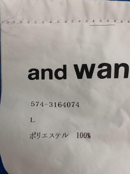 and wander(アンドワンダー) / Tシャツ/L/ポリエステル/BLU/574