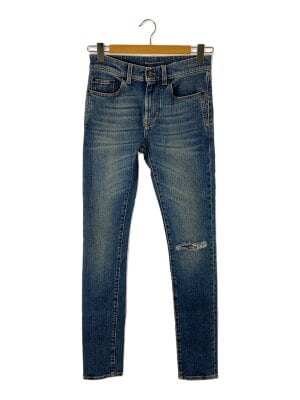 SAINT LAURENT◆スキニーパンツ/28/コットン/GRY/無地/UP53 2016 00390 18SS イブサンローラン ストレッチスキニーデニムパンツ w27