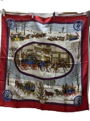 HERMES(エルメス) / ツイリー/不死鳥の神話/スカーフ/シルク/RED/総柄