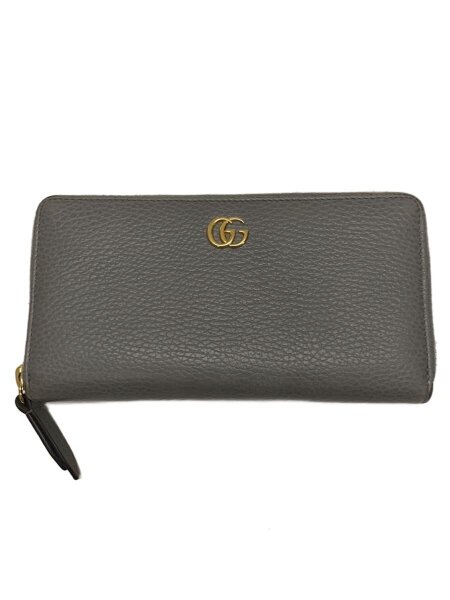GUCCI(グッチ) / ジップアラウンドウォレット_GGマーモント/レザー/GRY 