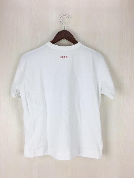 sacai(サカイ) / サイドジップTシャツ/1/コットン/19-04443/ホワイト 