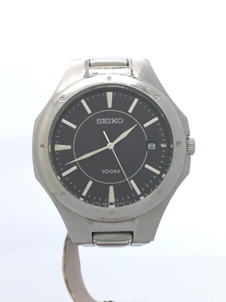 SEIKO(セイコー) / クォーツ腕時計/アナログ/ステンレス/BLK/SLV/7N42 