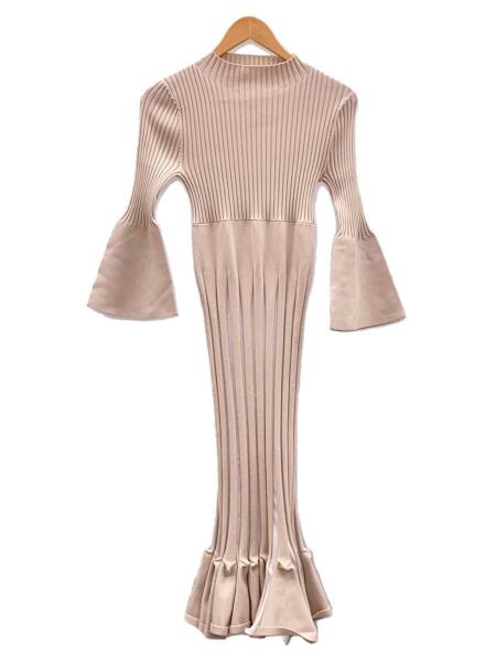 FRAY I.D(フレイアイディー) / 長袖ワンピース/one/ポリエステル/BEG