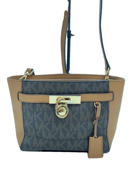 MICHAEL KORS◆ショルダーバッグ/--/BRW/総柄/32F8GF5M2B ショルダーバッグ⁄レザー⁄BRW⁄総柄⁄35F7GHXM2B