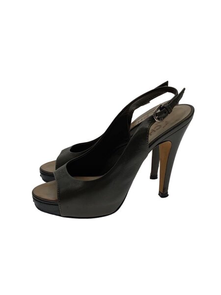 CHANEL(シャネル) / サンダル/35.5/BRW/レザー/スリングバック | 中古 