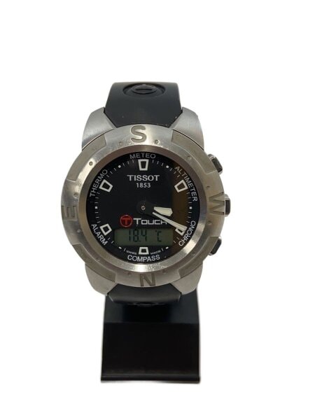TISSOT(ティソ) / クォーツ腕時計/デジアナ/ラバー/BLK/BLK/SS/z252 