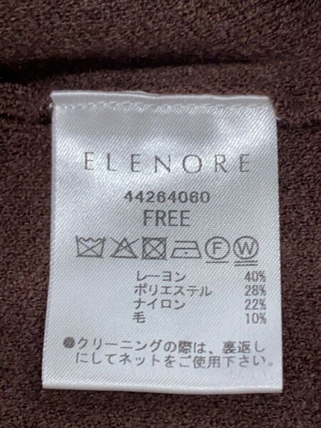 elenore(エレノアトーキョー) / 長袖ワンピース/FREE/レーヨン/BRW 