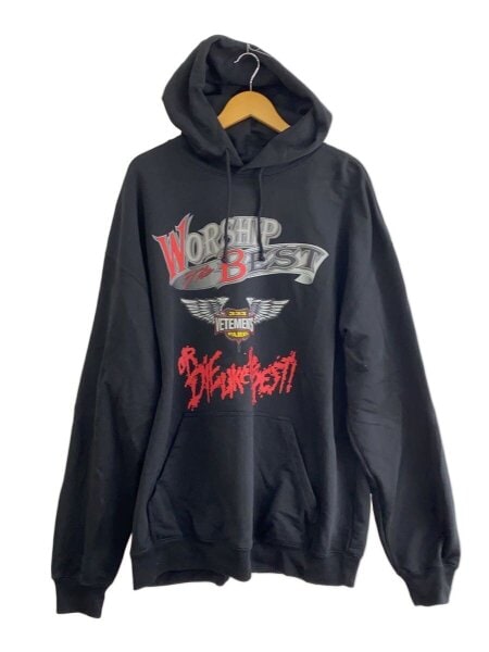 VETEMENTS(ヴェトモン) / パーカー/XS/コットン/BLK/プリント 