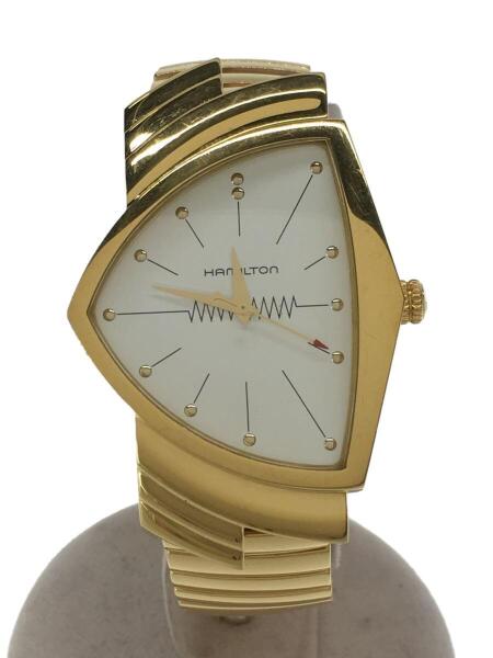 HAMILTON(ハミルトン) / クォーツ腕時計/アナログ/ステンレス/WHT/GLD  