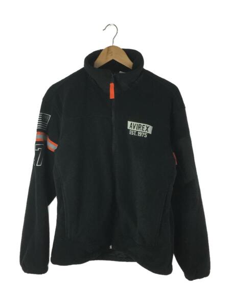 【美品】　アヴィレックス　フリース MA-1 ボアジャケット Lサイズ ブラック AVIREX（アヴィレックス） ブルゾン アウター 「AVIREX/アビレックス