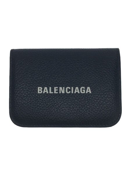 BALENCIAGA(バレンシアガ) / Cash Mini Wallet3つ折り財布/レザー/NVY 