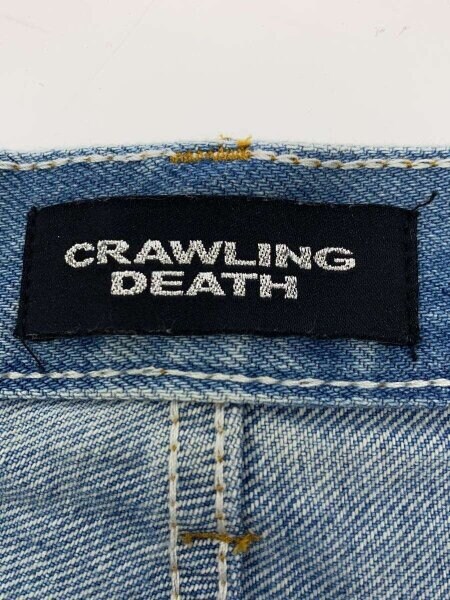 CRAWLING DEATH(クローリングデス) / バタフライ刺繍/デニムパンツ/M 