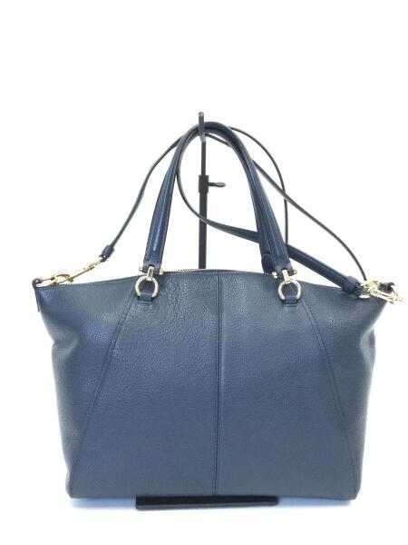COACH(コーチ) / ハンドバッグ_オールレザー/レザー/NVY | 中古品の