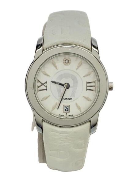 AIGNER(アイグナー) / クォーツ腕時計/アナログ/レザー/WHT/WHT/A14200 