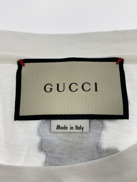 GUCCI(グッチ) / Tシャツ/XXS/コットン/WHT/プリント/457095/オーバー