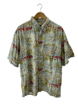 Reyn Spooner(レインスプーナー) / アロハシャツ/S/レーヨン/ブルー