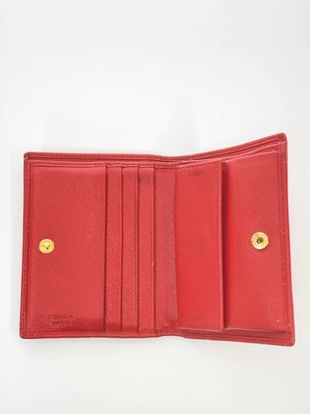 PRADA(プラダ) / 2つ折り財布/レザー/RED/無地/レディース// | 中古品