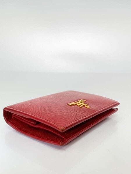 PRADA(プラダ) / 2つ折り財布/レザー/RED/無地/レディース// | 中古品