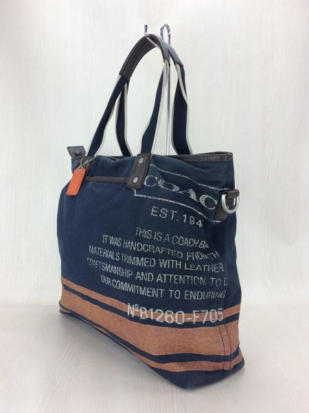 COACH(コーチ) / トートバッグ/キャンバス/NVY/F70583/使用感有