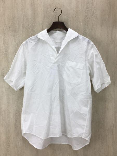 comoli 半袖スキッパーシャツ ホワイト 2 コモリ COMOLI コモリ スキッパー 半袖 シャツ (2)